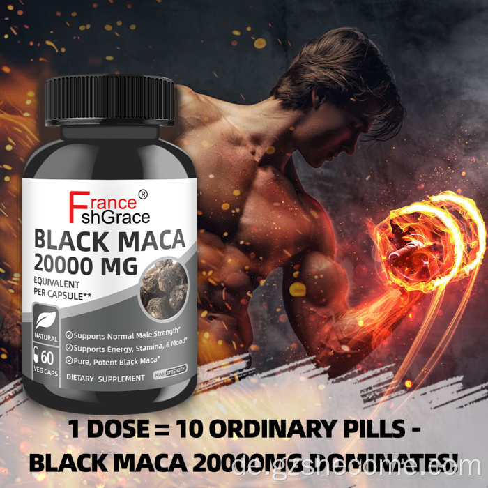 Schwarze Maca-Kapseln 20000 mg Penisvergrößerungspillen